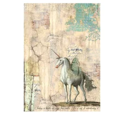 Best Stamperia Motiv-Strohseide "Wonderland"
