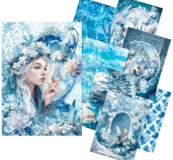 Online Ciao Bella Motiv-Strohseiden Sortiment "Frozen Land", 8er-Set