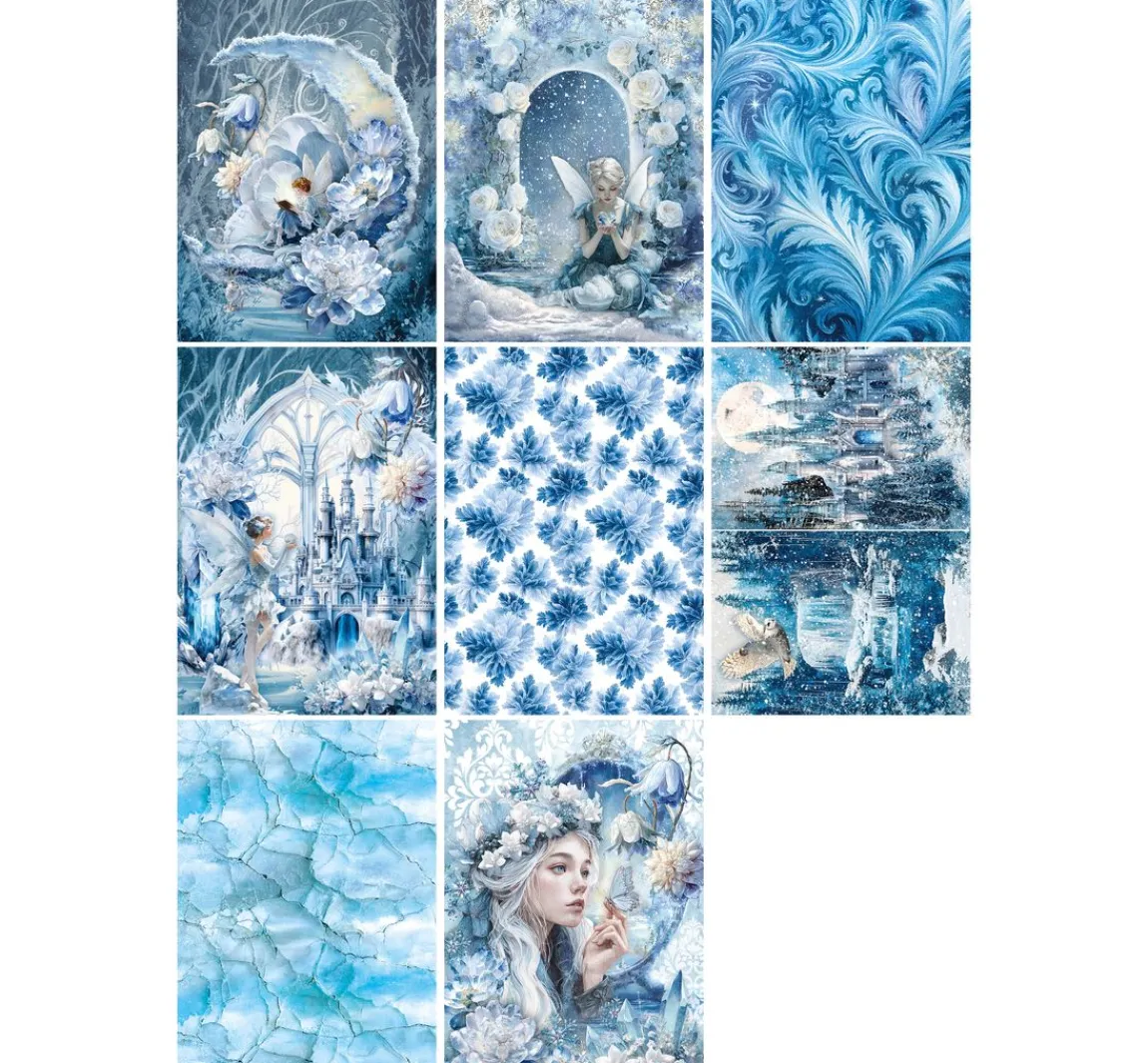 Online Ciao Bella Motiv-Strohseiden Sortiment "Frozen Land", 8er-Set