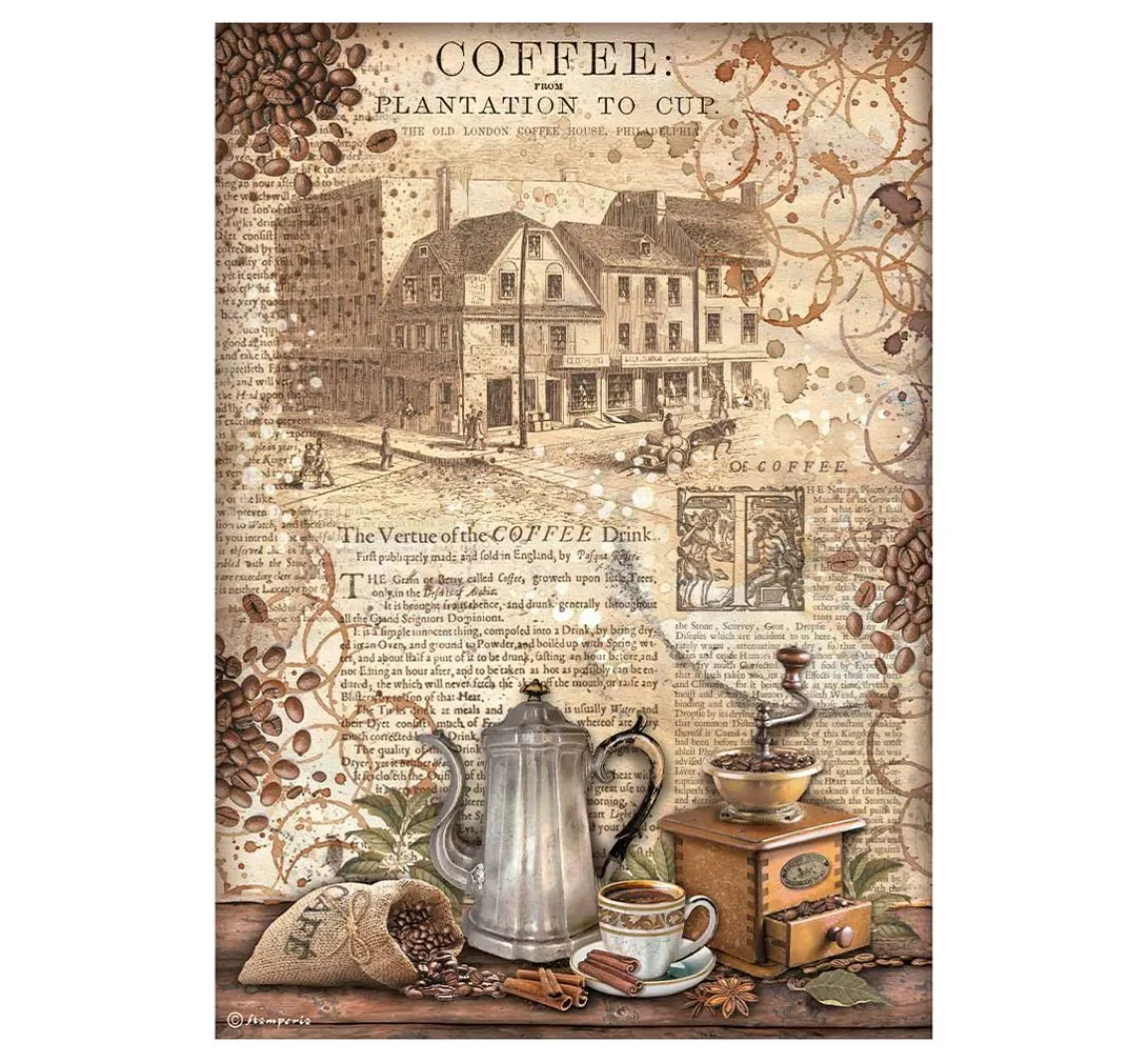 Stamperia Motiv-Strohseiden Sortiment "Coffee and Chocolate"