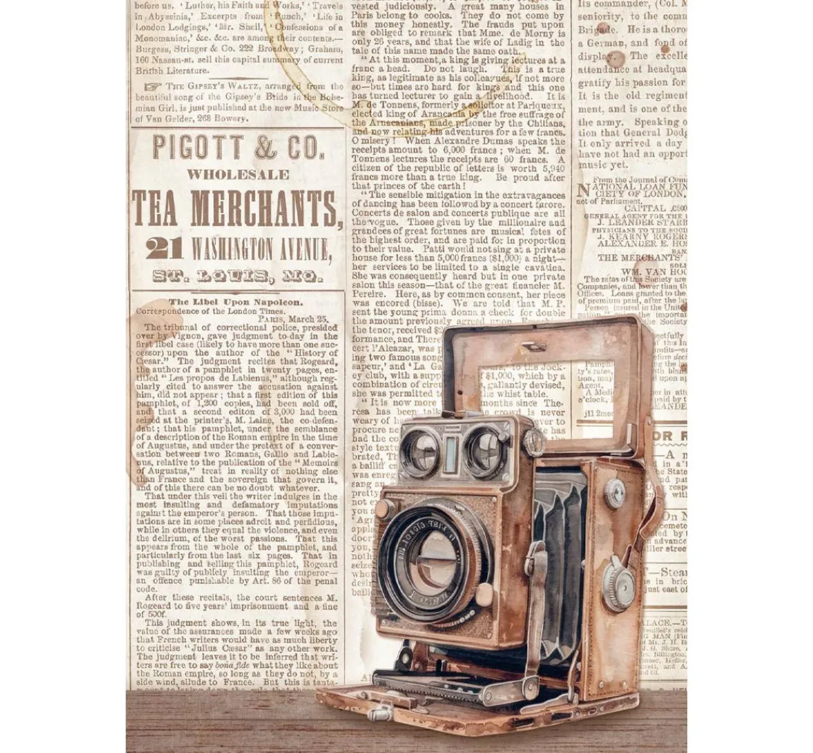 Best Stamperia Motiv-Strohseiden Sortiment "Quiet Days"