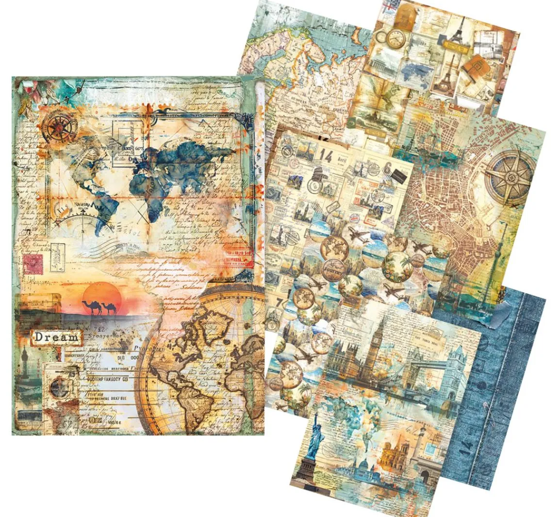 Online Ciao Bella Motiv-Strohseiden Sortiment "Wanderlust"