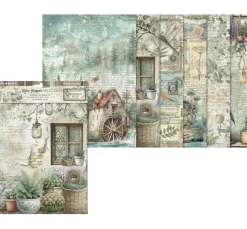 Sale Stamperia Motiv-Strohseiden Sortiment "Herbarium Silvae", 6er-Set