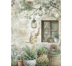 Sale Stamperia Motiv-Strohseiden Sortiment "Herbarium Silvae", 6er-Set