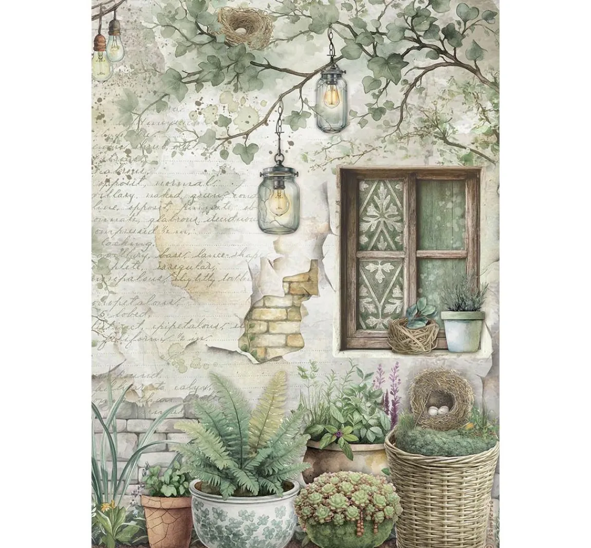 Sale Stamperia Motiv-Strohseiden Sortiment "Herbarium Silvae", 6er-Set