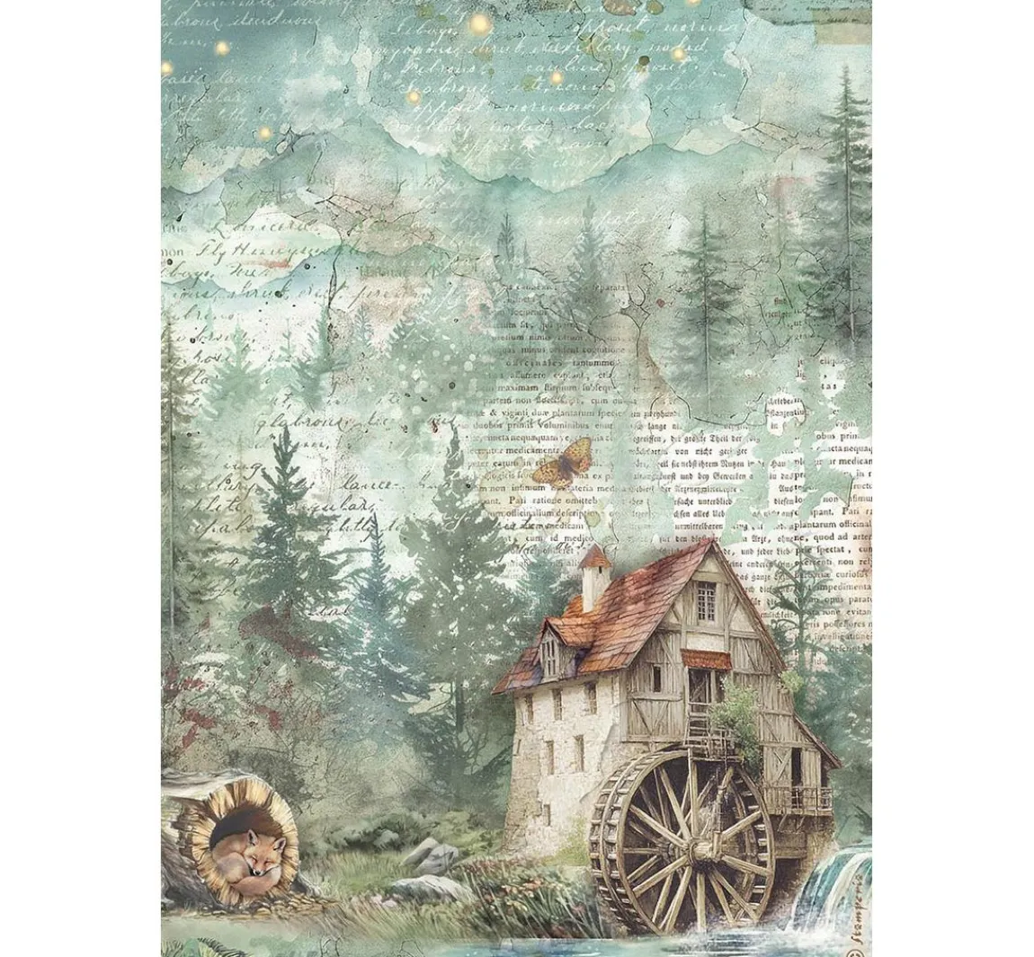 Sale Stamperia Motiv-Strohseiden Sortiment "Herbarium Silvae", 6er-Set