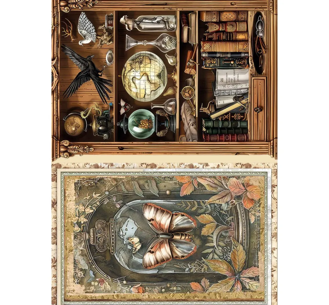 Outlet Ciao Bella Motiv-Strohseiden Sortiment "Cabinet of Curiosities", 8er-Set