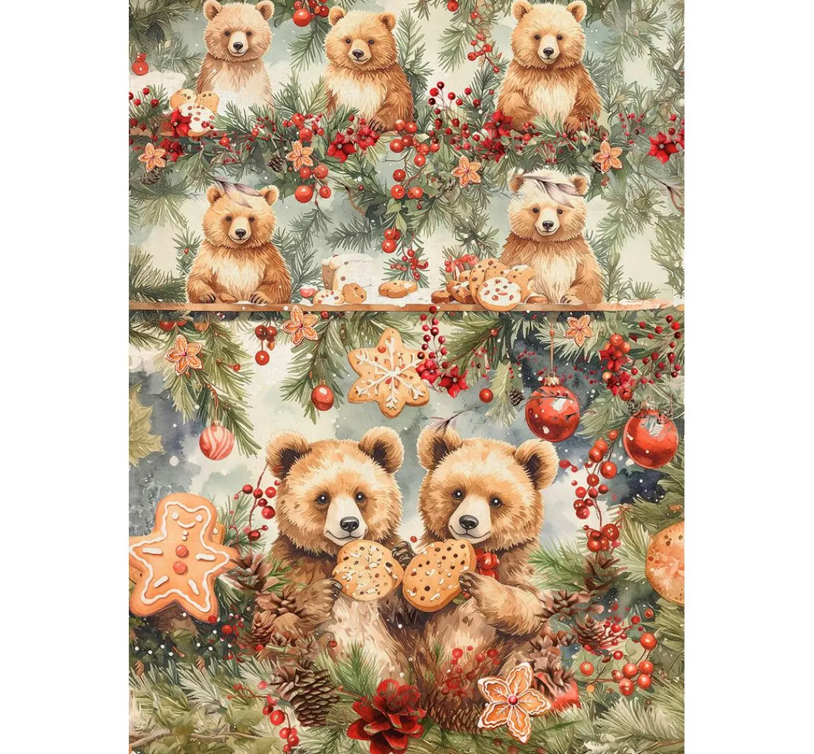Clearance Ciao Bella Motiv-Strohseiden Sortiment "Cosy Christmas", 8er-Set