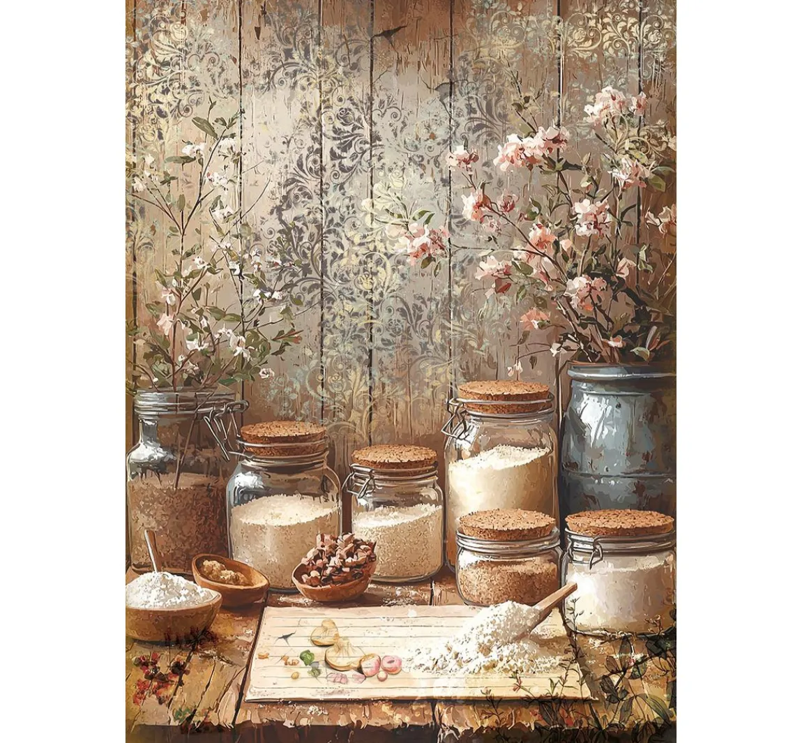 Hot Ciao Bella Motiv-Strohseiden Sortiment "Cookbook", 8er-Set