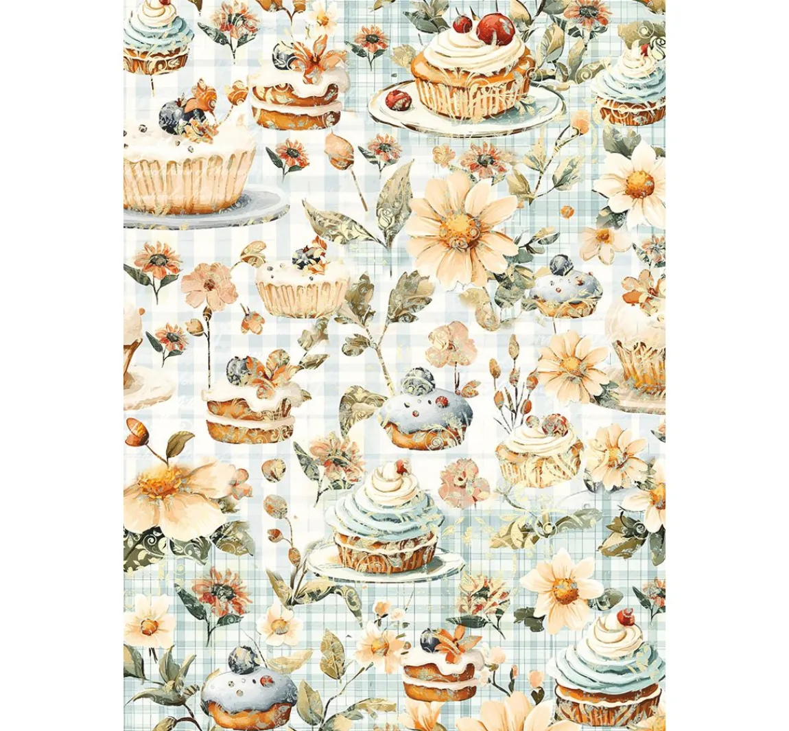Hot Ciao Bella Motiv-Strohseiden Sortiment "Cookbook", 8er-Set
