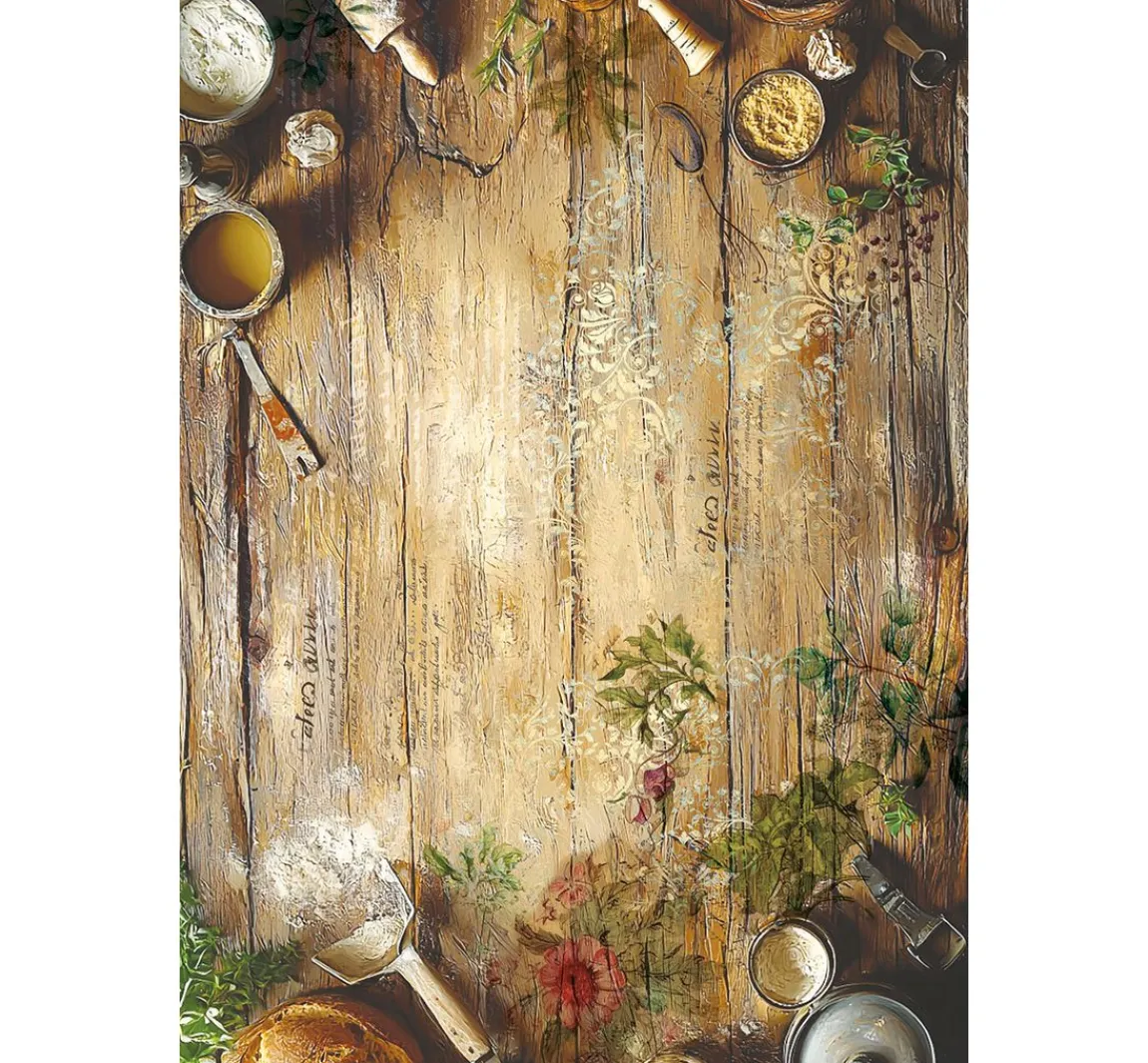 Hot Ciao Bella Motiv-Strohseiden Sortiment "Cookbook", 8er-Set