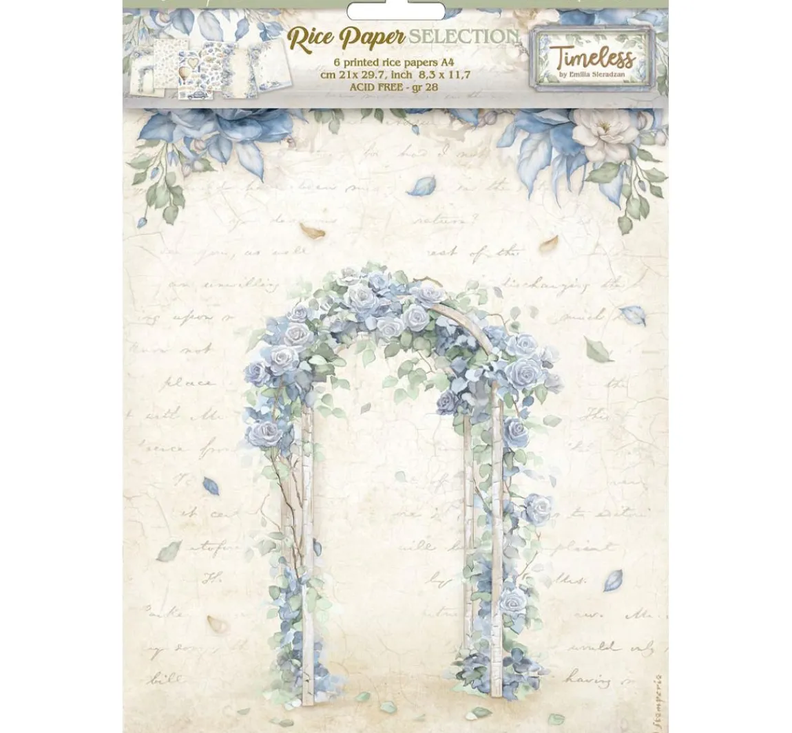 Sale Stamperia Motiv-Strohseiden Sortiment "Timeless", 6er-Set