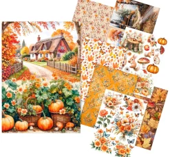 Best Ciao Bella Motiv-Strohseiden Sortiment "Hallo Herbst", 8er-Set