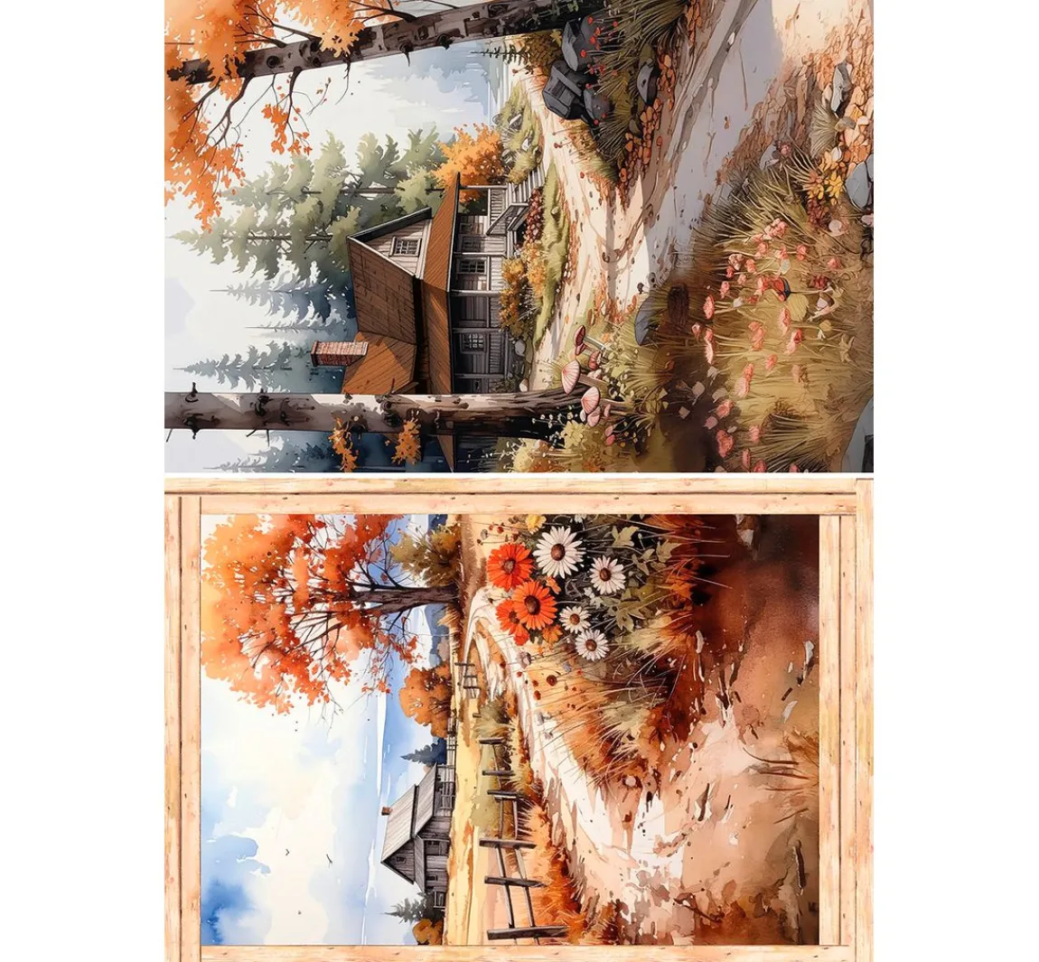 Best Ciao Bella Motiv-Strohseiden Sortiment "Hallo Herbst", 8er-Set