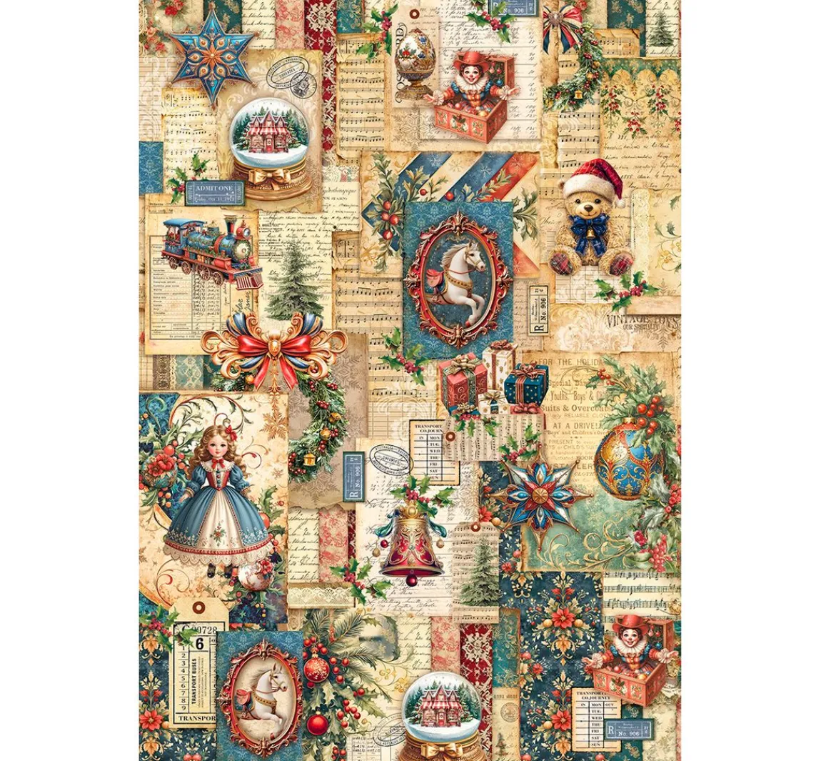 Best Ciao Bella Motiv-Strohseiden Sortiment "Toy Shop", 4er-Set
