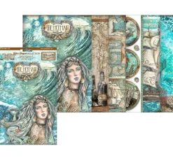 Discount Stamperia Motiv-Strohseiden Sortiment "Songs of the Sea"