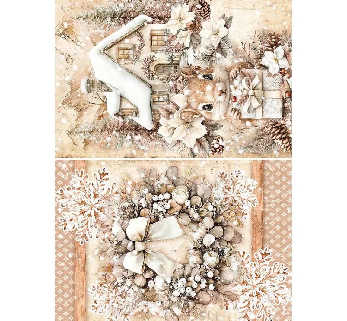 Discount Ciao Bella Motiv-Strohseiden Sortiment "Winter Season", 8er-Set