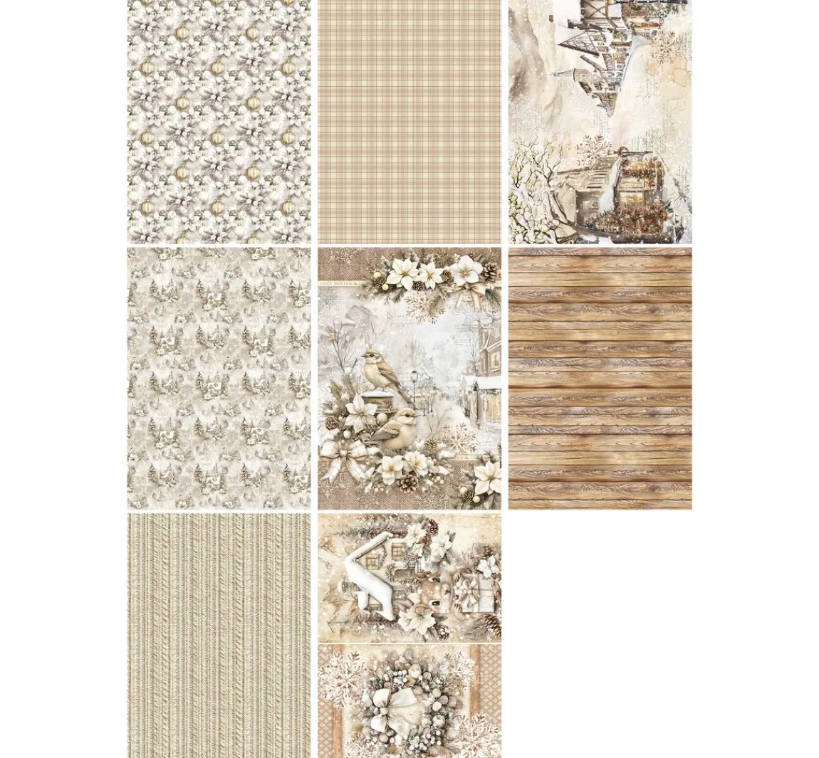 Discount Ciao Bella Motiv-Strohseiden Sortiment "Winter Season", 8er-Set