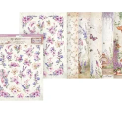 Online Stamperia Motiv-Strohseiden Sortiment "Lavender"