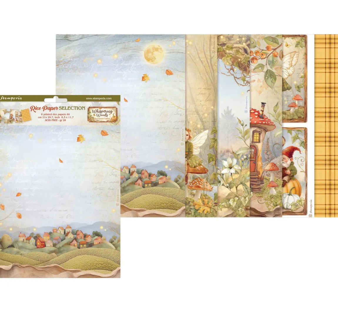 Outlet Stamperia Motiv-Strohseiden Sortiment "Whispering Woods"