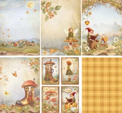 Outlet Stamperia Motiv-Strohseiden Sortiment "Whispering Woods"