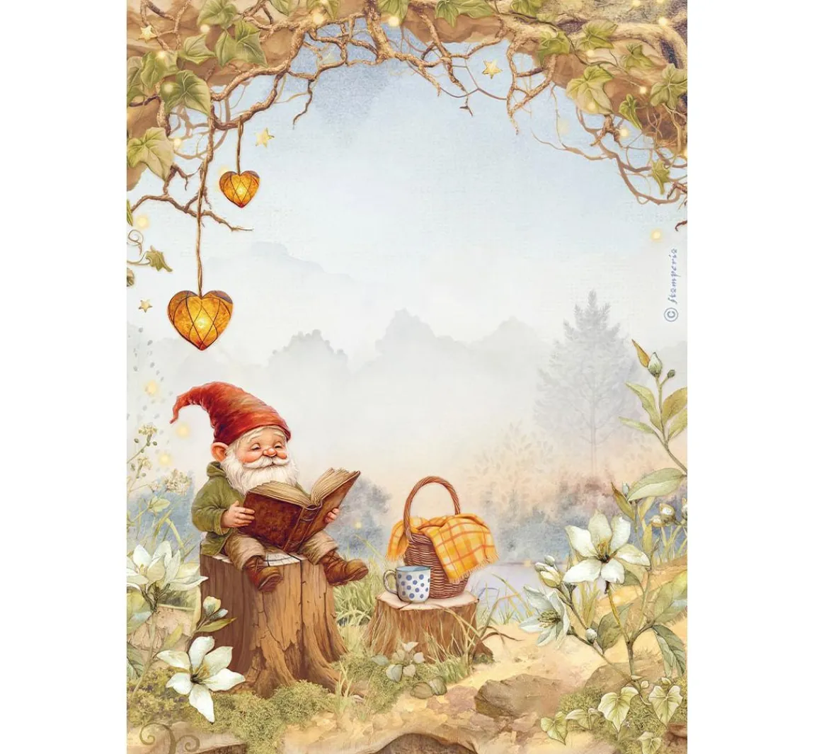 Outlet Stamperia Motiv-Strohseiden Sortiment "Whispering Woods"