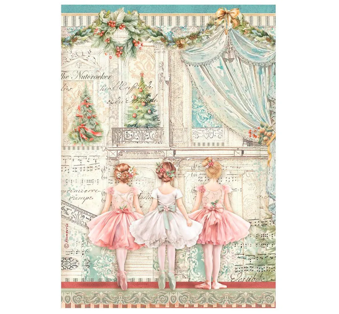 Online Stamperia Motiv-Strohseiden Sortiment "The Nutcracker"