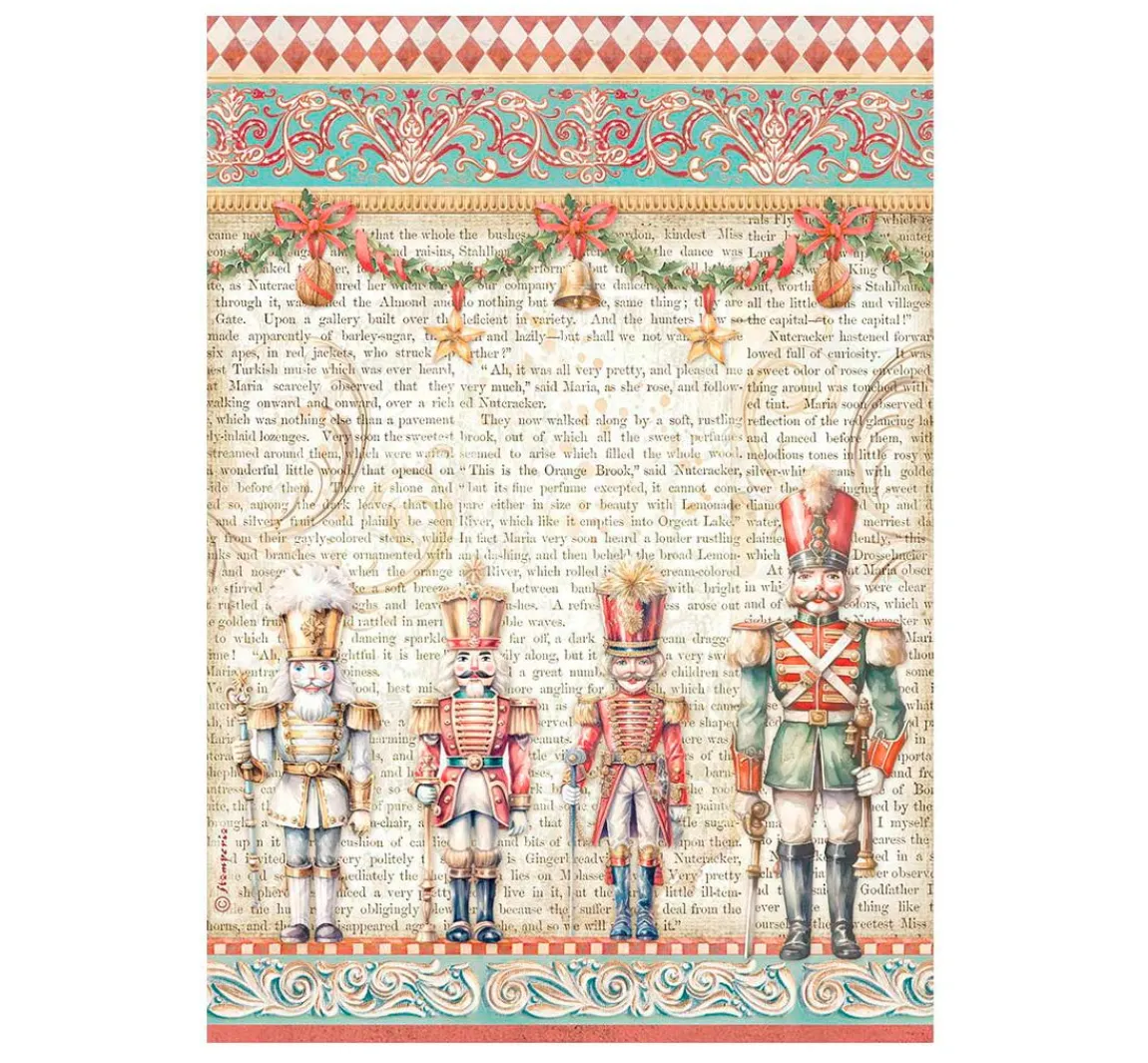 Online Stamperia Motiv-Strohseiden Sortiment "The Nutcracker"