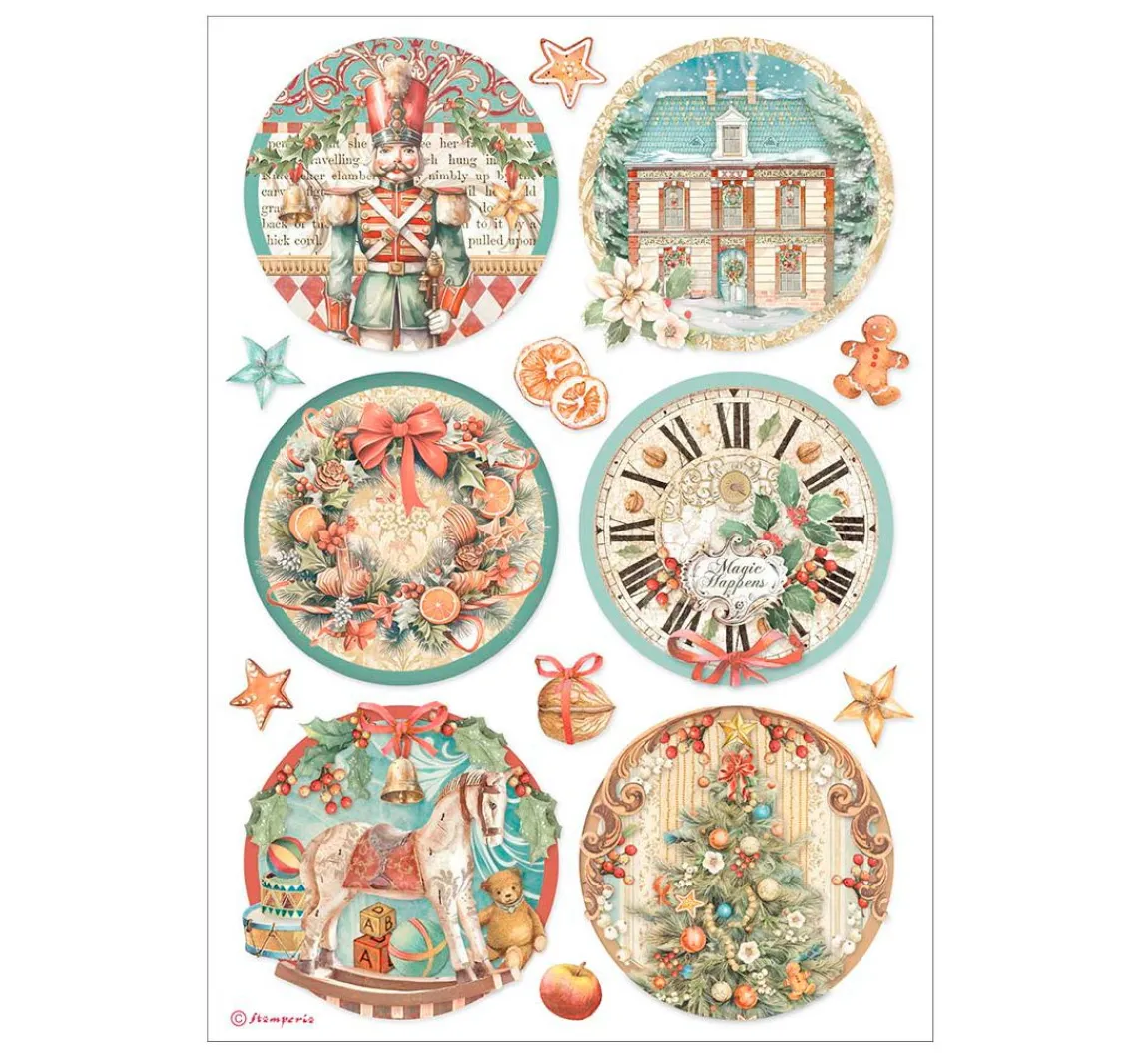 Online Stamperia Motiv-Strohseiden Sortiment "The Nutcracker"