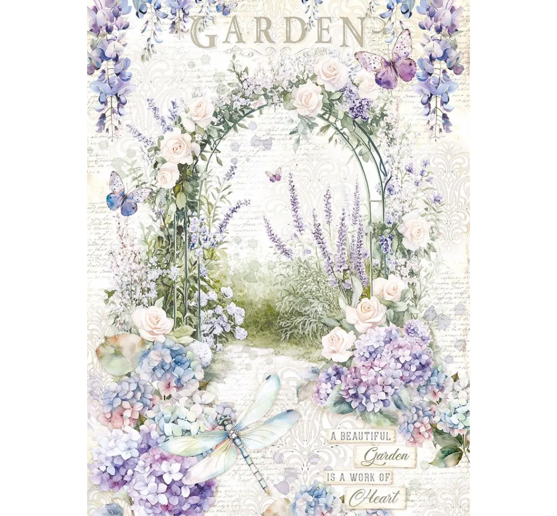 Hot Ciao Bella Motiv-Strohseiden Sortiment "Secret Garden", 8er-Set