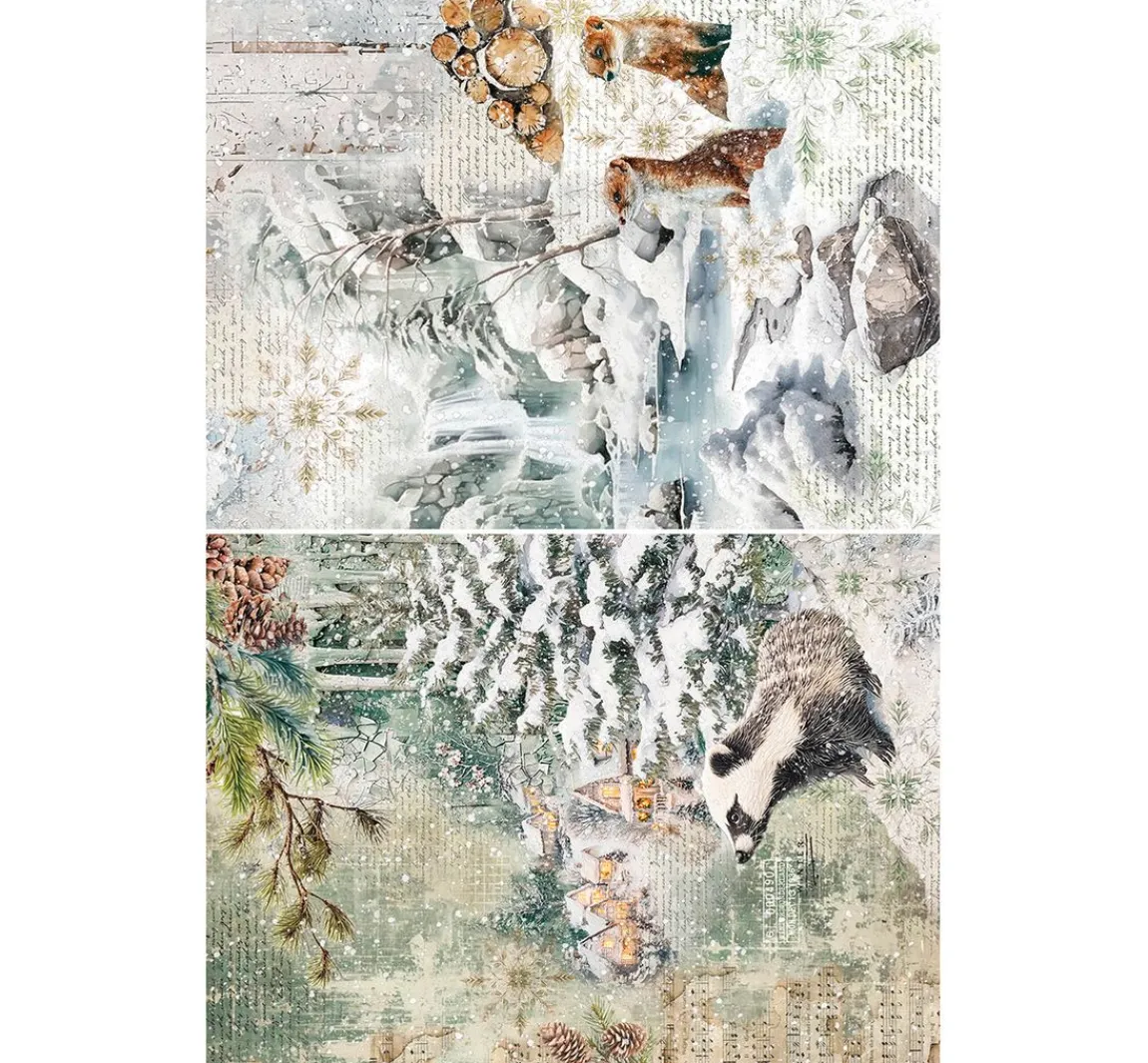 Ciao Bella Motiv-Strohseiden Sortiment "Forest Tales", 4er-Set