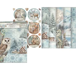 Discount Stamperia Motiv-Strohseiden Sortiment "The Owl's House"