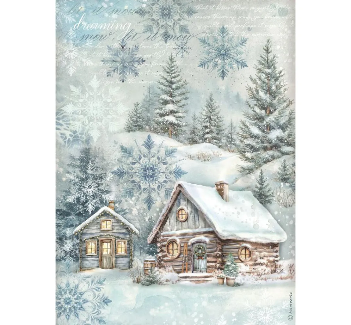 Discount Stamperia Motiv-Strohseiden Sortiment "The Owl's House"