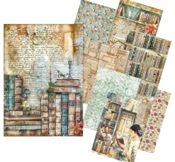 Clearance Ciao Bella Motiv-Strohseiden Sortiment "Book Lovers"