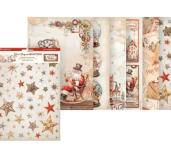 New Stamperia Motiv-Strohseiden Sortiment "Gear up for Christmas"