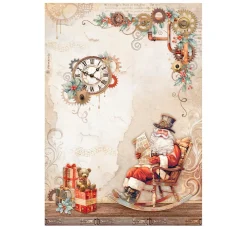 New Stamperia Motiv-Strohseiden Sortiment "Gear up for Christmas"