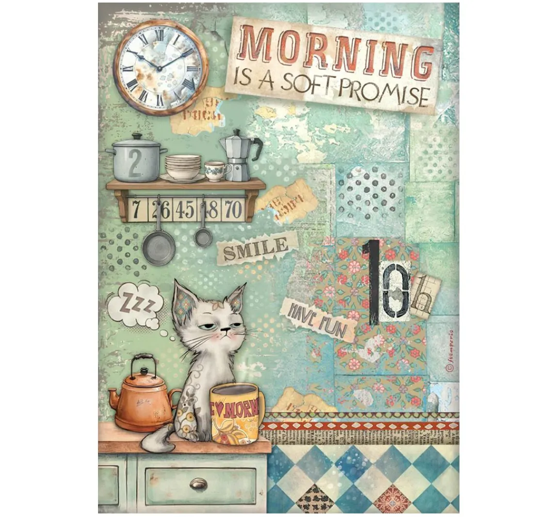 Discount Stamperia Motiv-Strohseiden Sortiment "Furry Friends"