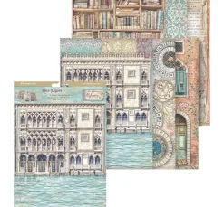 Hot Stamperia Motiv-Strohseiden Sortiment "Venice City of Art", 6er-Set