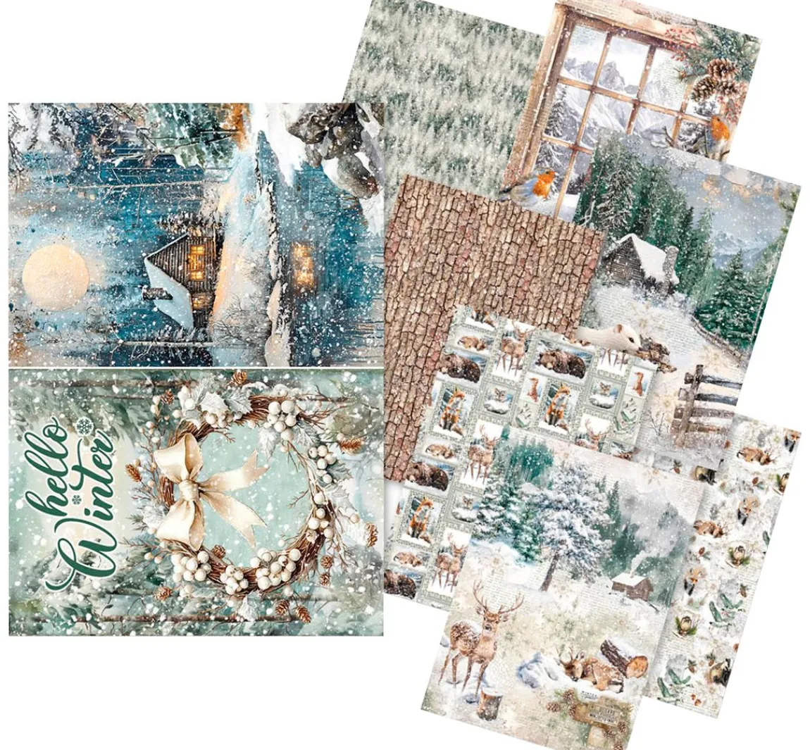 New Ciao Bella Motiv-Strohseiden Sortiment "Forest Tales", 8er-Set