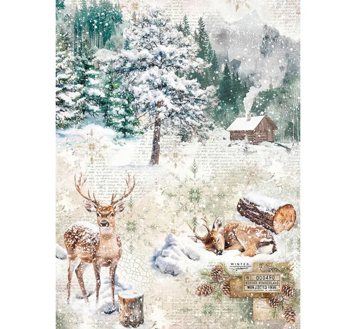 New Ciao Bella Motiv-Strohseiden Sortiment "Forest Tales", 8er-Set