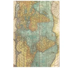 Outlet Stamperia Motiv-Strohseiden Sortiment "Around the World", 6er-Set