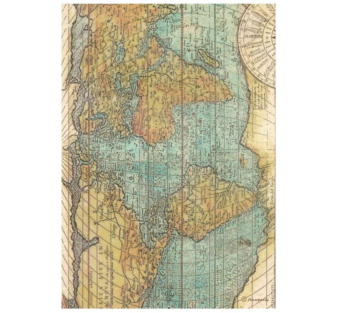 Outlet Stamperia Motiv-Strohseiden Sortiment "Around the World", 6er-Set