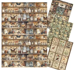 Discount Ciao Bella Motiv-Strohseiden-Sortiment "Cabinet of Curiosities", 4er-Set