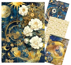 Online Ciao Bella Motiv-Strohseiden-Sortiment "Celestial", 4er-Set
