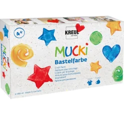 Hot Kreul Kinder MUCKI Bastelfarbe, 6er Set à 80 ml