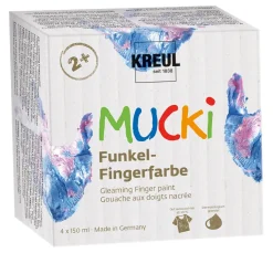 Hot Kreul Kinder MUCKI Funkel-Fingerfarbe, 4er-Set
