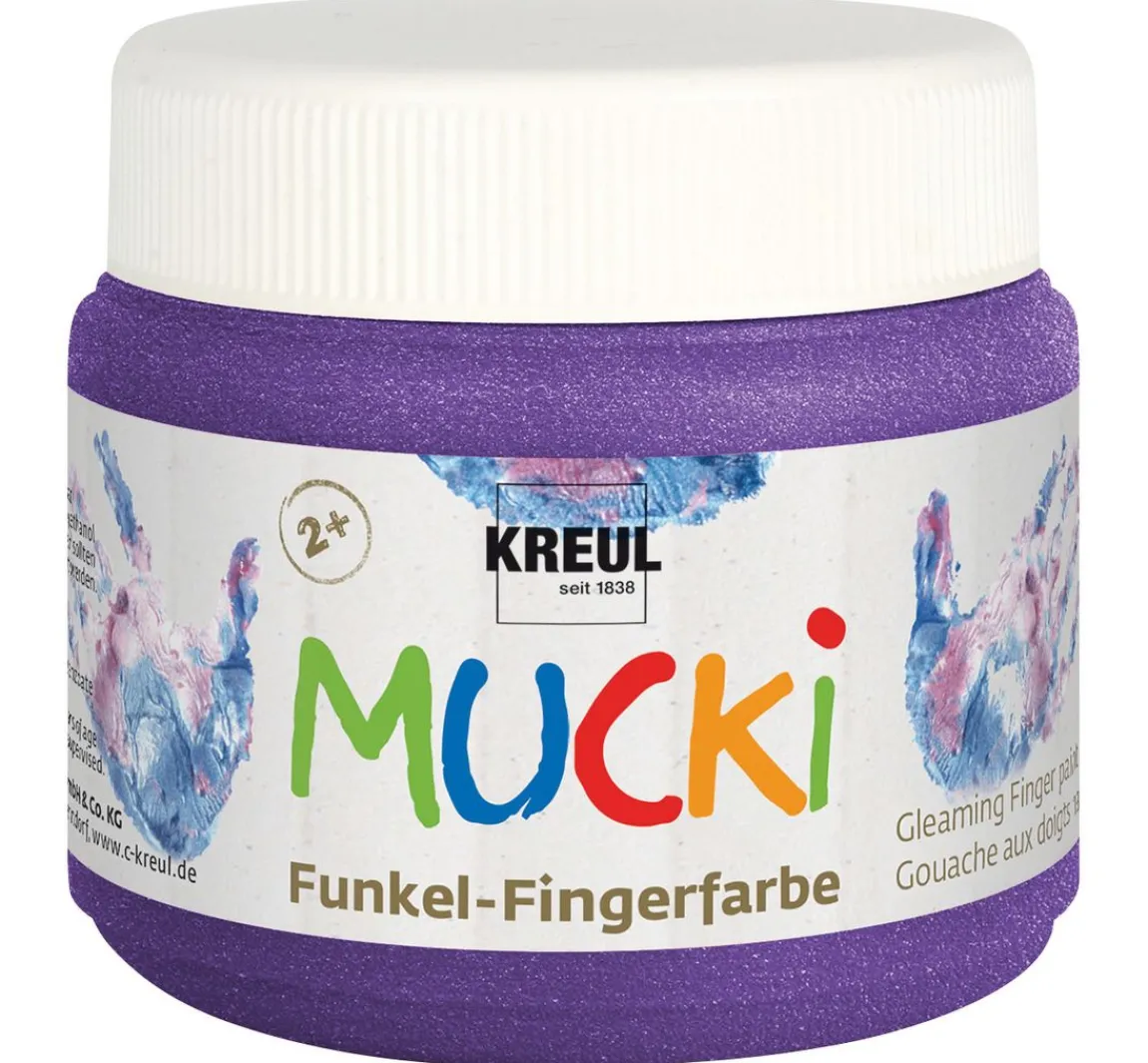 Hot Kreul Kinder MUCKI Funkel-Fingerfarbe, 6er-Set