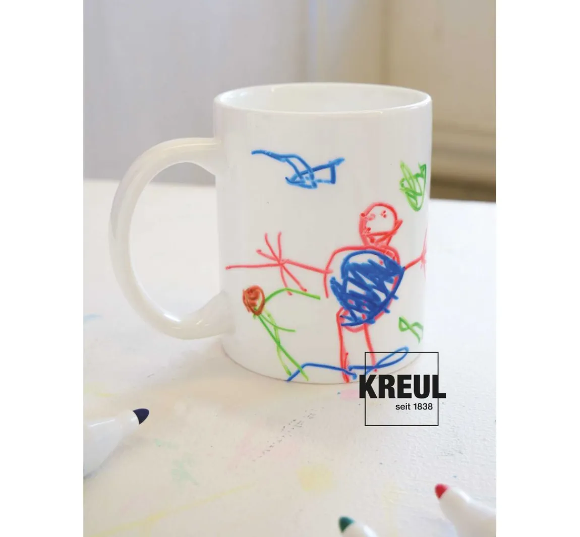Hot Kreul Kinder Mucki Porzellan-Pirat, Porzellanmalstift, 5er-Set