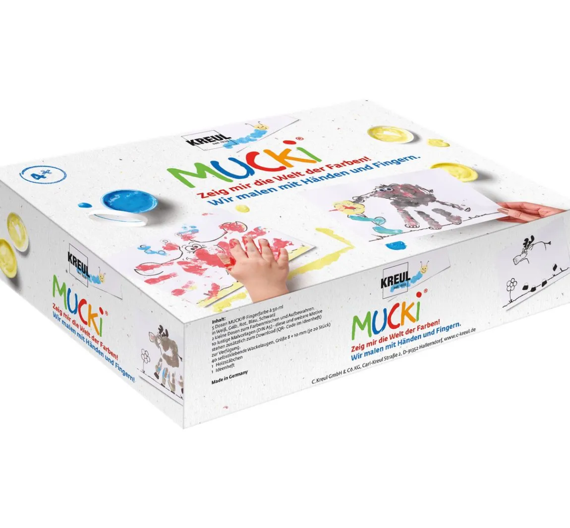 Outlet Kreul Kinder MUCKI Set "Wir malen mit Händen und Fingern"