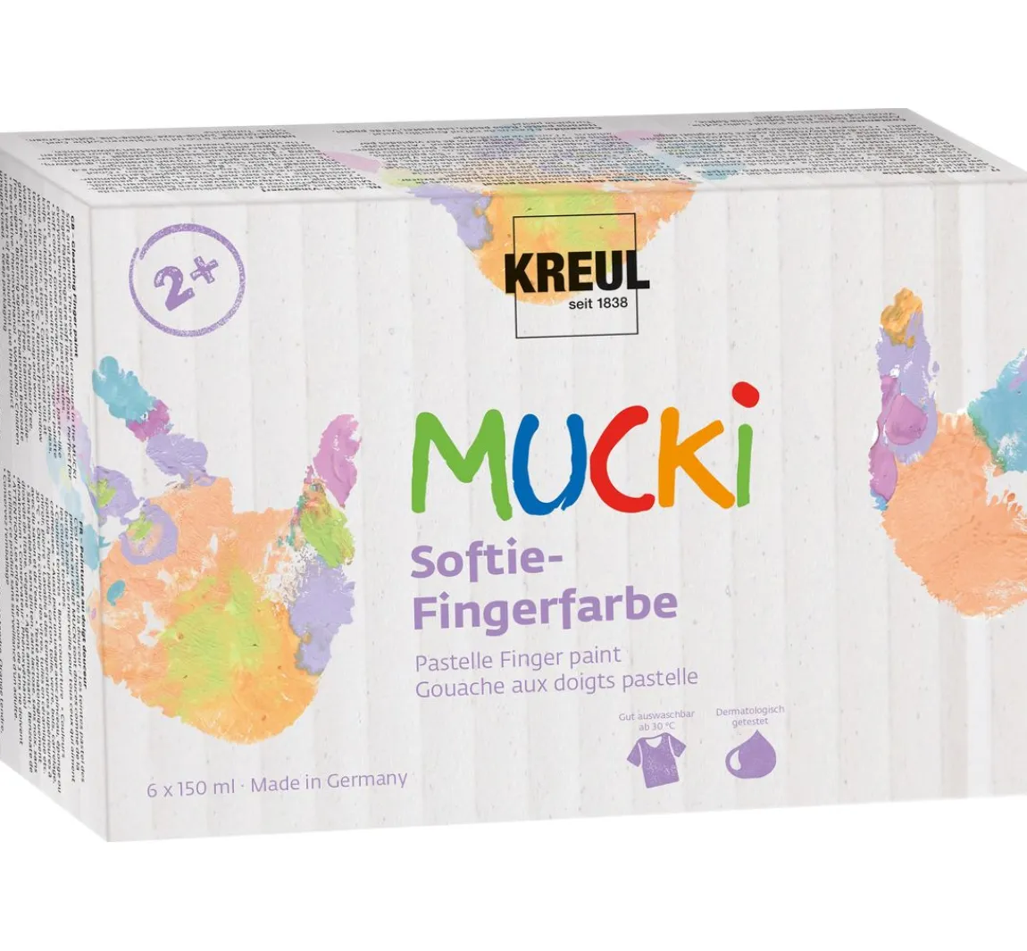 Sale Kreul Kinder MUCKI Softie-Fingerfarbe, 6er-Set